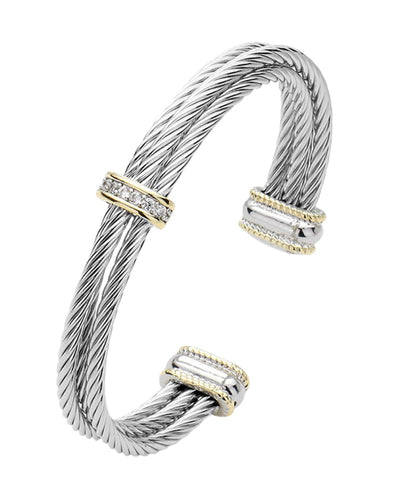 CZ Cable Cuff Bracelet